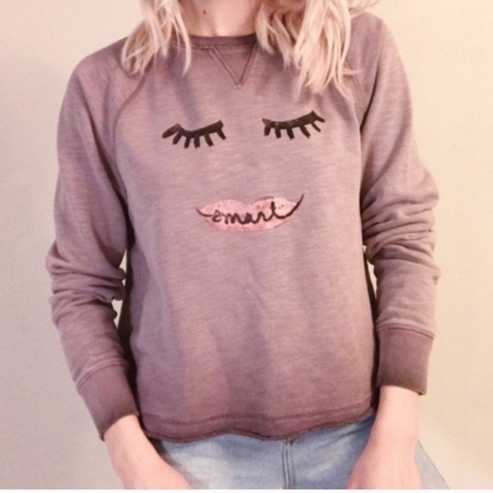 Anthropologie Smarty Saturday Sweatshirt